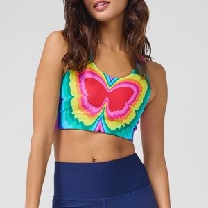 Terez- Sold Out Online Psychedelic Butterfly Duo-knot Sports Bra, New in Box!